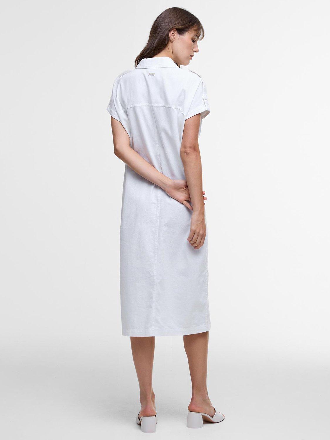 Product image 3 of 6, which shows Barbour International Harlow Midi Dress, White, L
