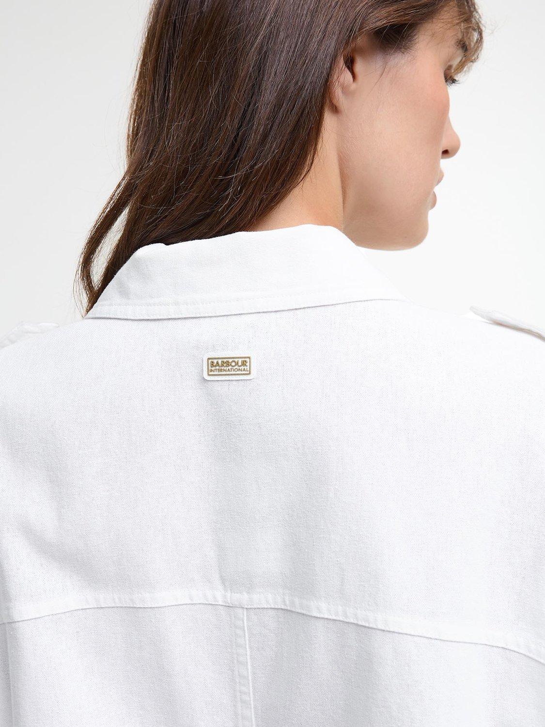 Product image 5 of 6, which shows Barbour International Harlow Midi Dress, White, L
