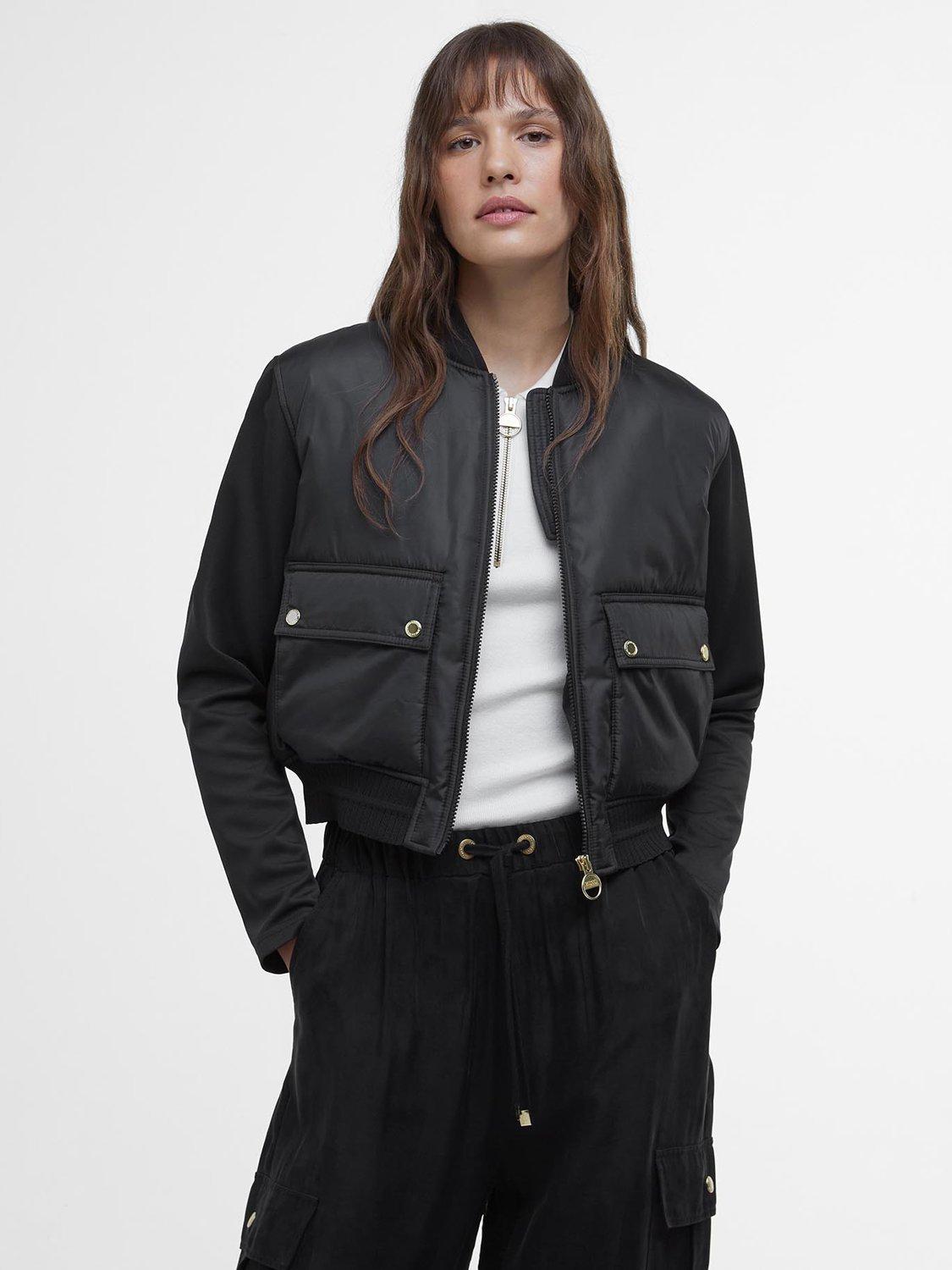 Product image 1 of 7, which shows Barbour International Emerson Quilted Sweatshirt, Black, 8