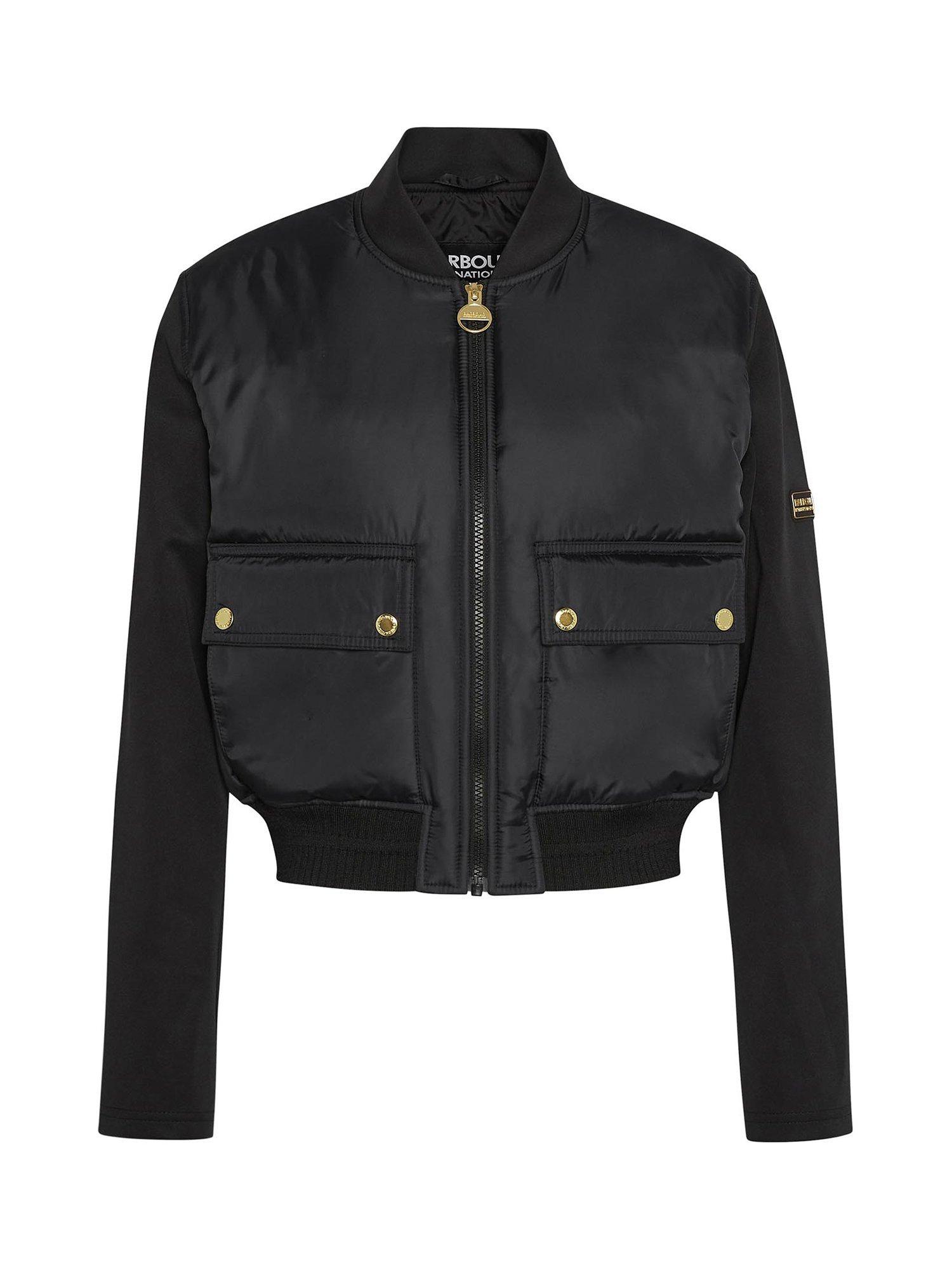 Product image 4 of 7, which shows Barbour International Emerson Quilted Sweatshirt, Black, 8