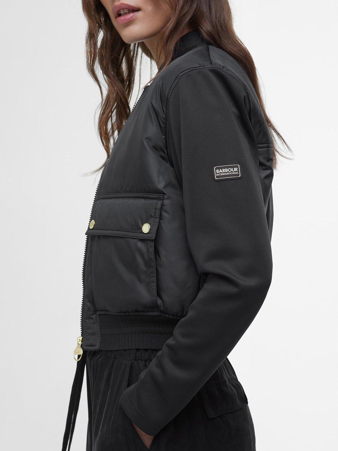 Product image 6 of 7, which shows Barbour International Emerson Quilted Sweatshirt, Black, 8