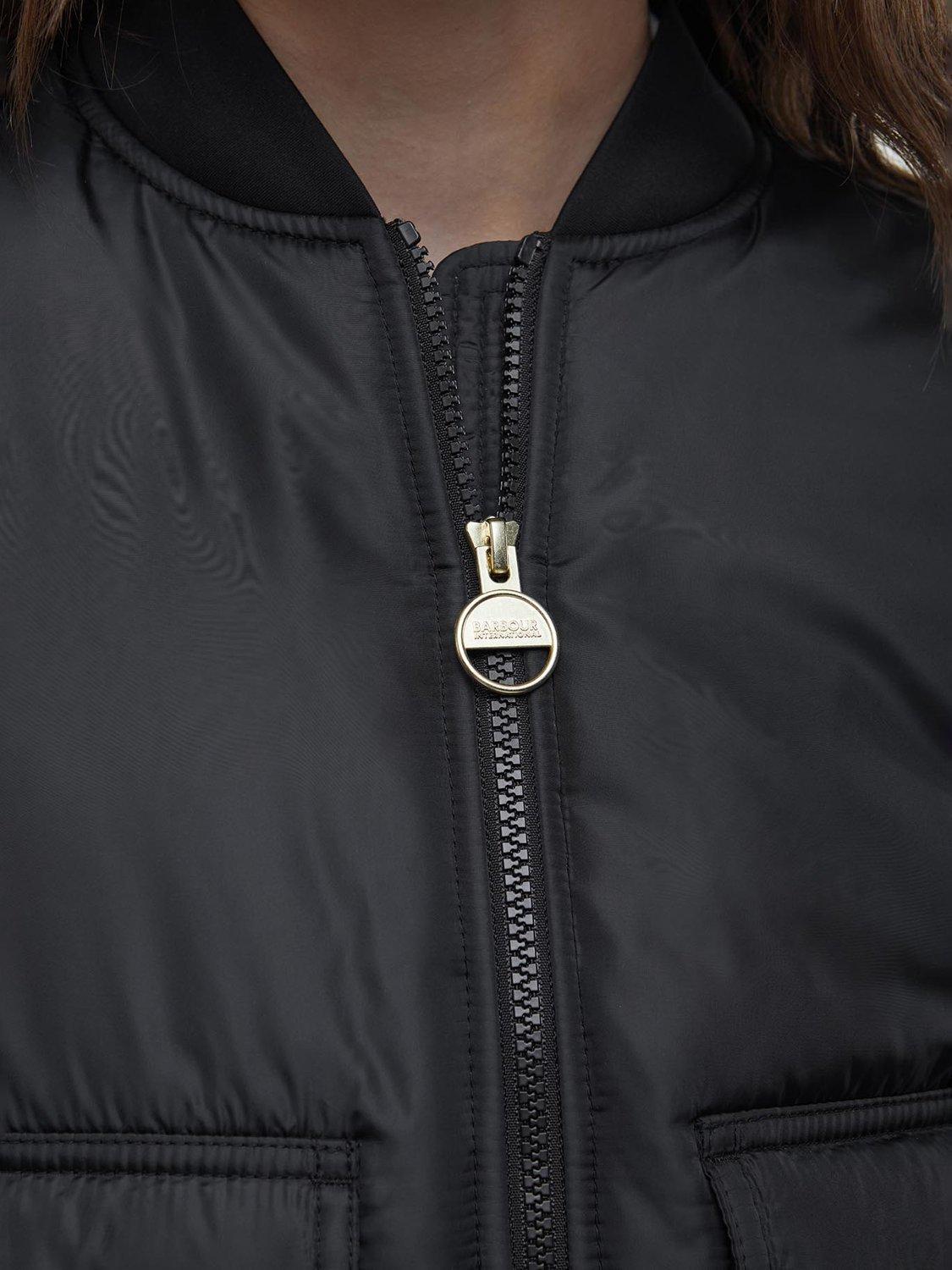 Product image 7 of 7, which shows Barbour International Emerson Quilted Sweatshirt, Black, 8