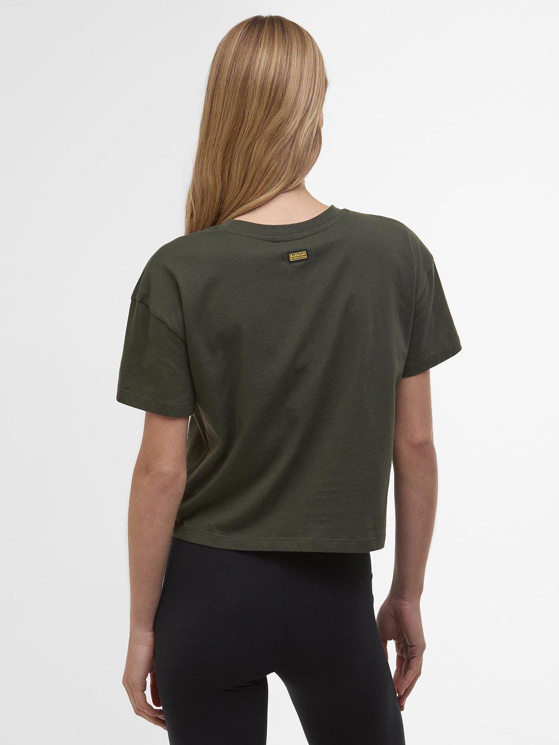 Product image 2 of 6, which shows Barbour International Soules Top, Envy Green, 8