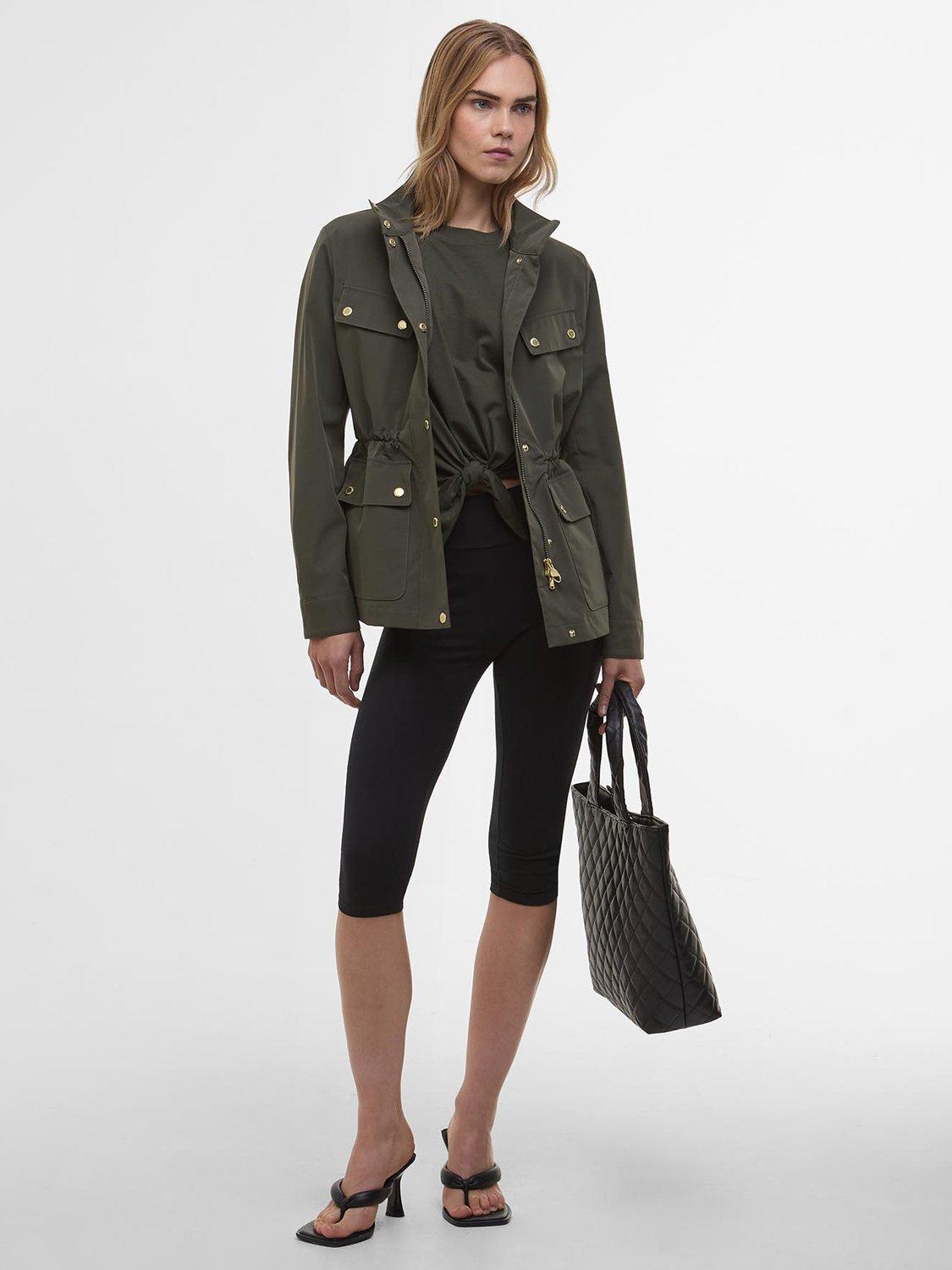 Product image 3 of 6, which shows Barbour International Soules Top, Envy Green, 8