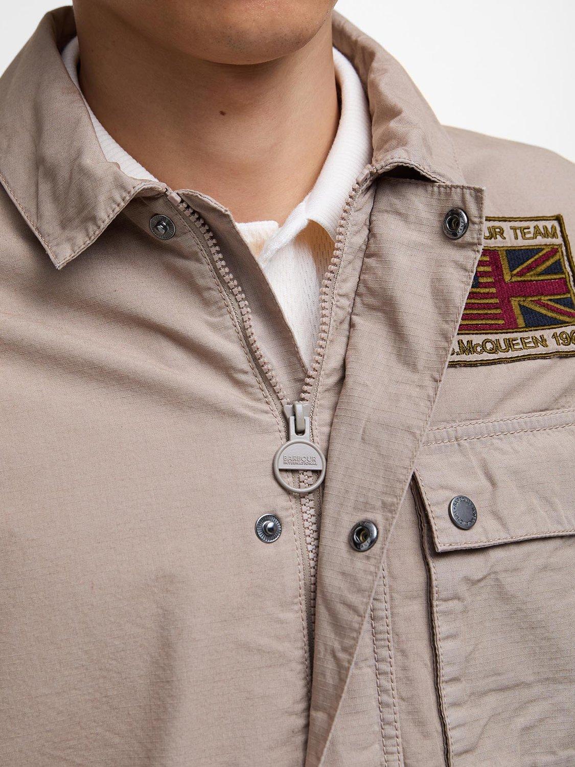 Product image 6 of 8, which shows Barbour International Workers Casual Jacket, Tan, L
