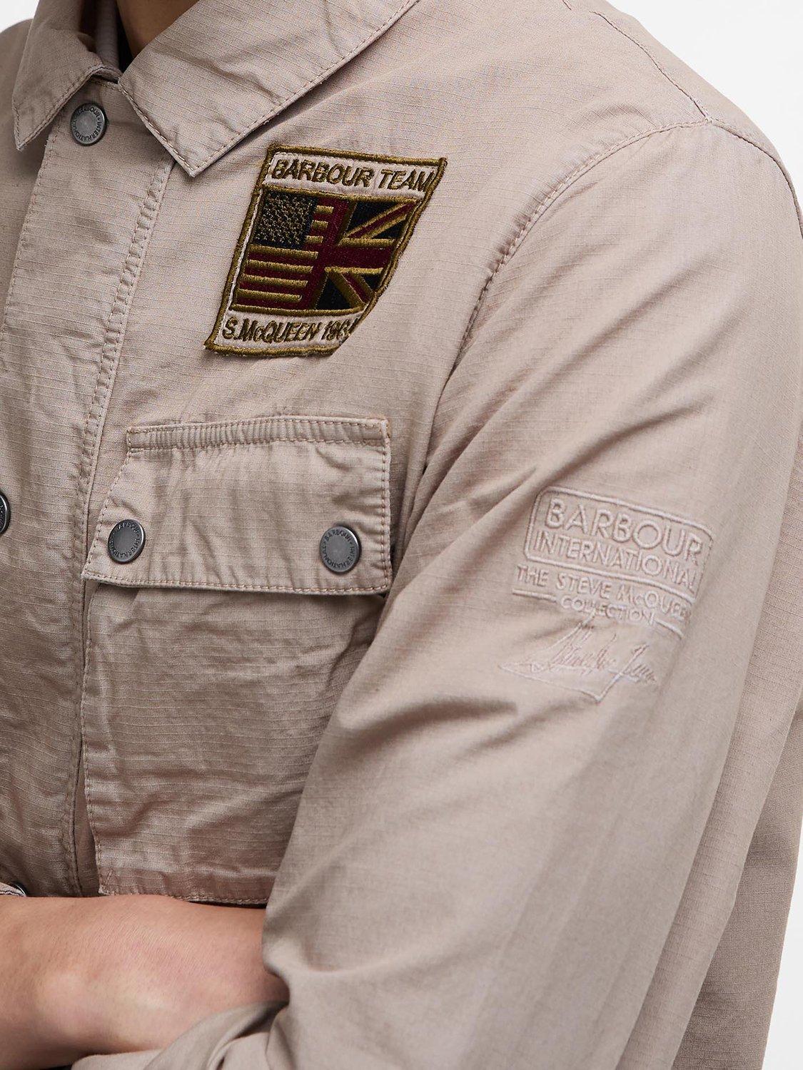 Product image 7 of 8, which shows Barbour International Workers Casual Jacket, Tan, L