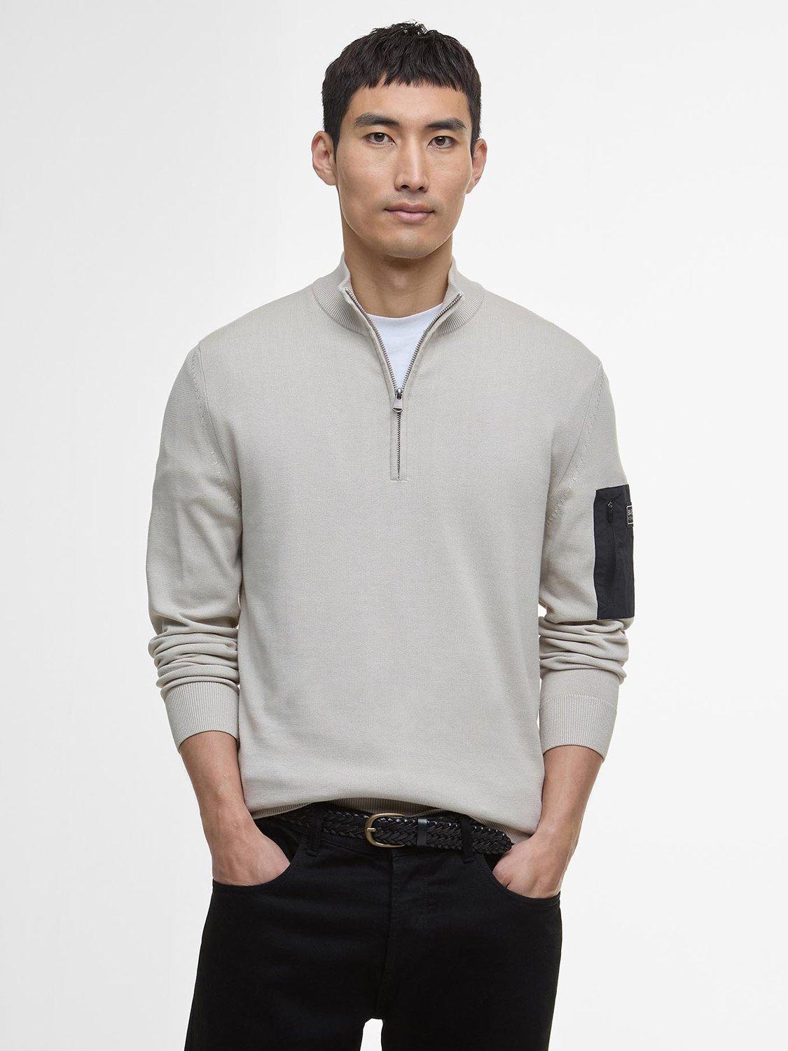 Barbour International Blades Half-Zip Jumper, Grey