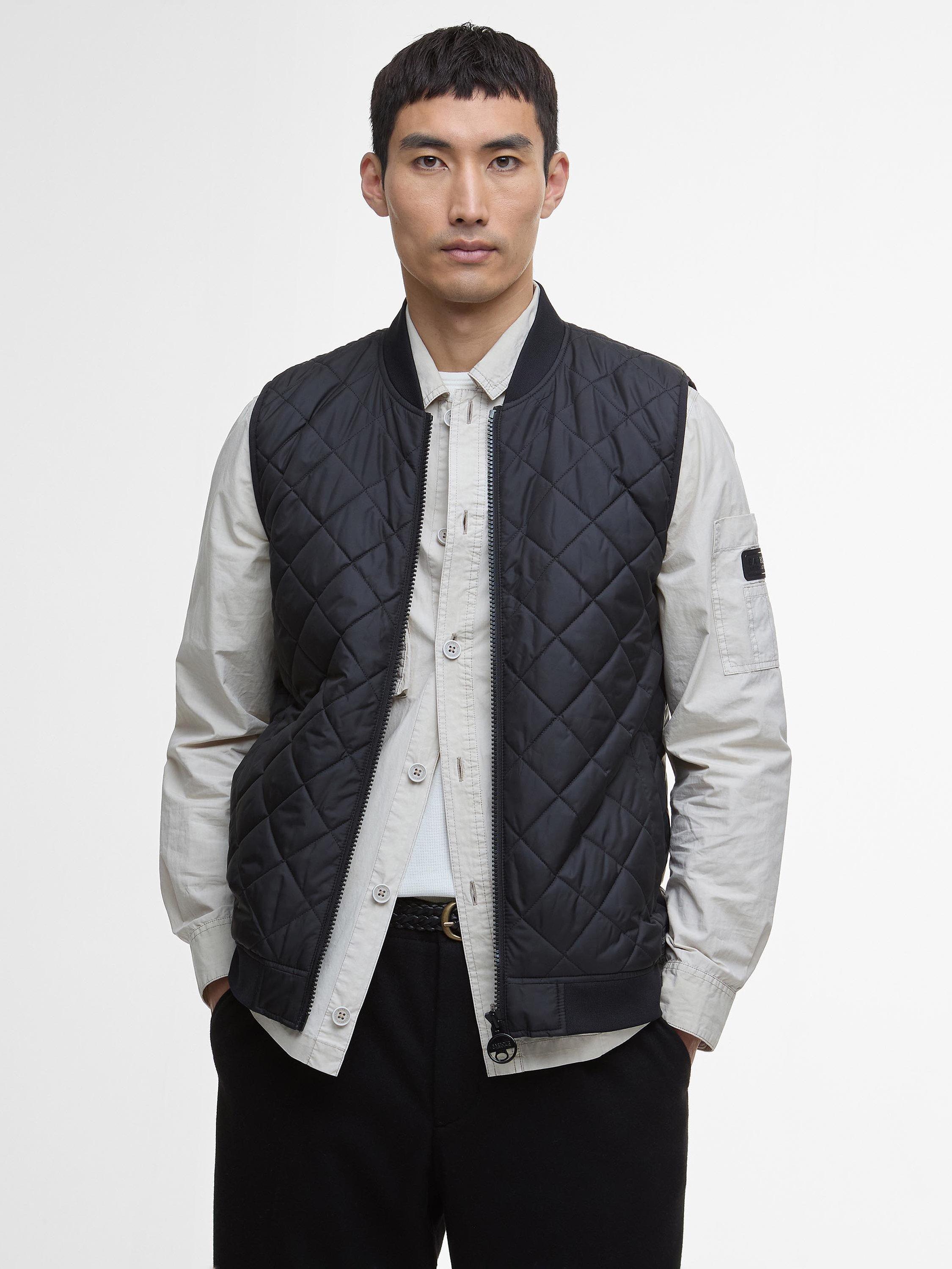 Product image 1 of 6, which shows Barbour International Harfell Gilet, Black, L