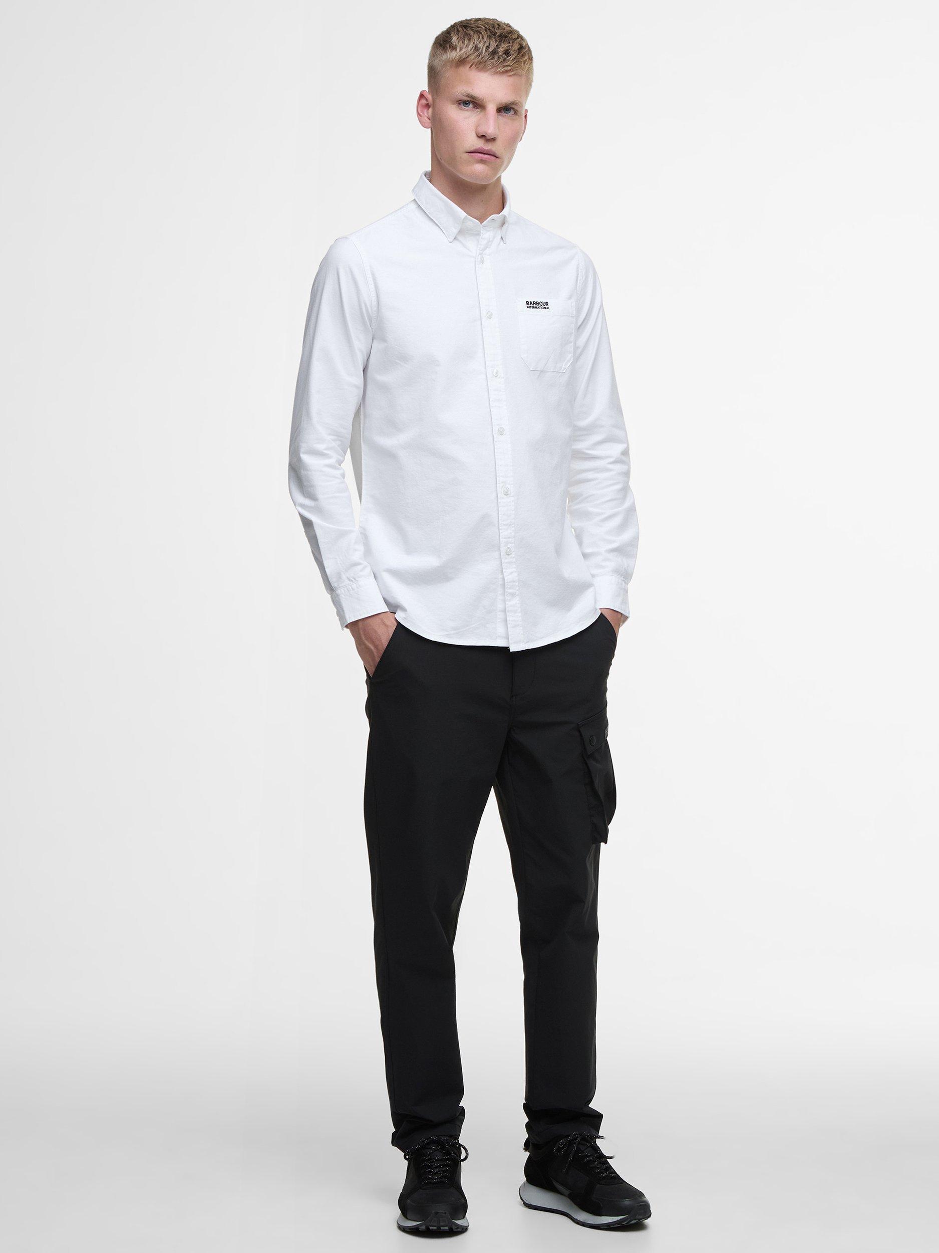Product image 3 of 11, which shows Barbour International Kinetic Cotton Regular Fit Shirt, White, 5XL