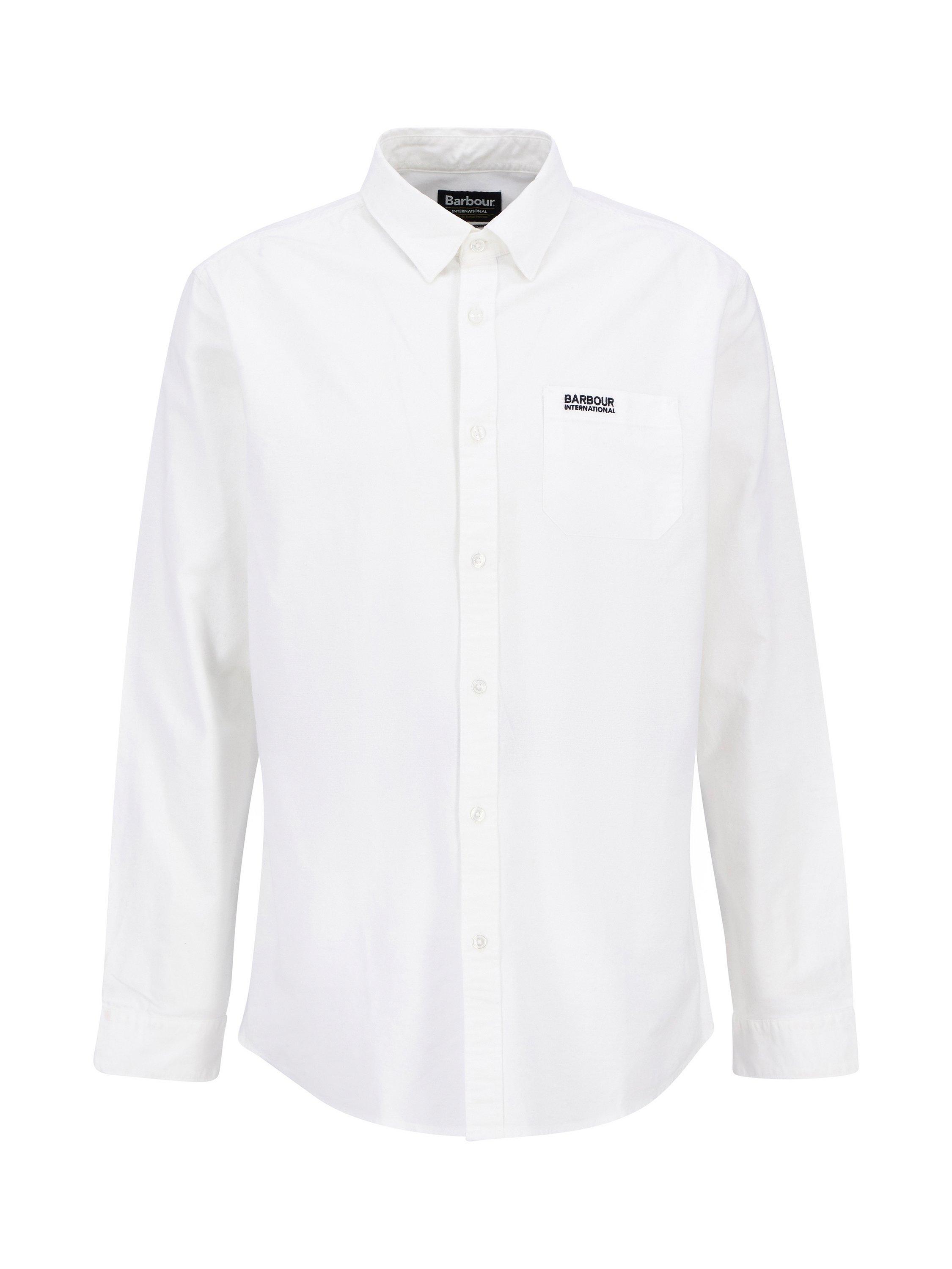 Product image 4 of 11, which shows Barbour International Kinetic Cotton Regular Fit Shirt, White, 5XL
