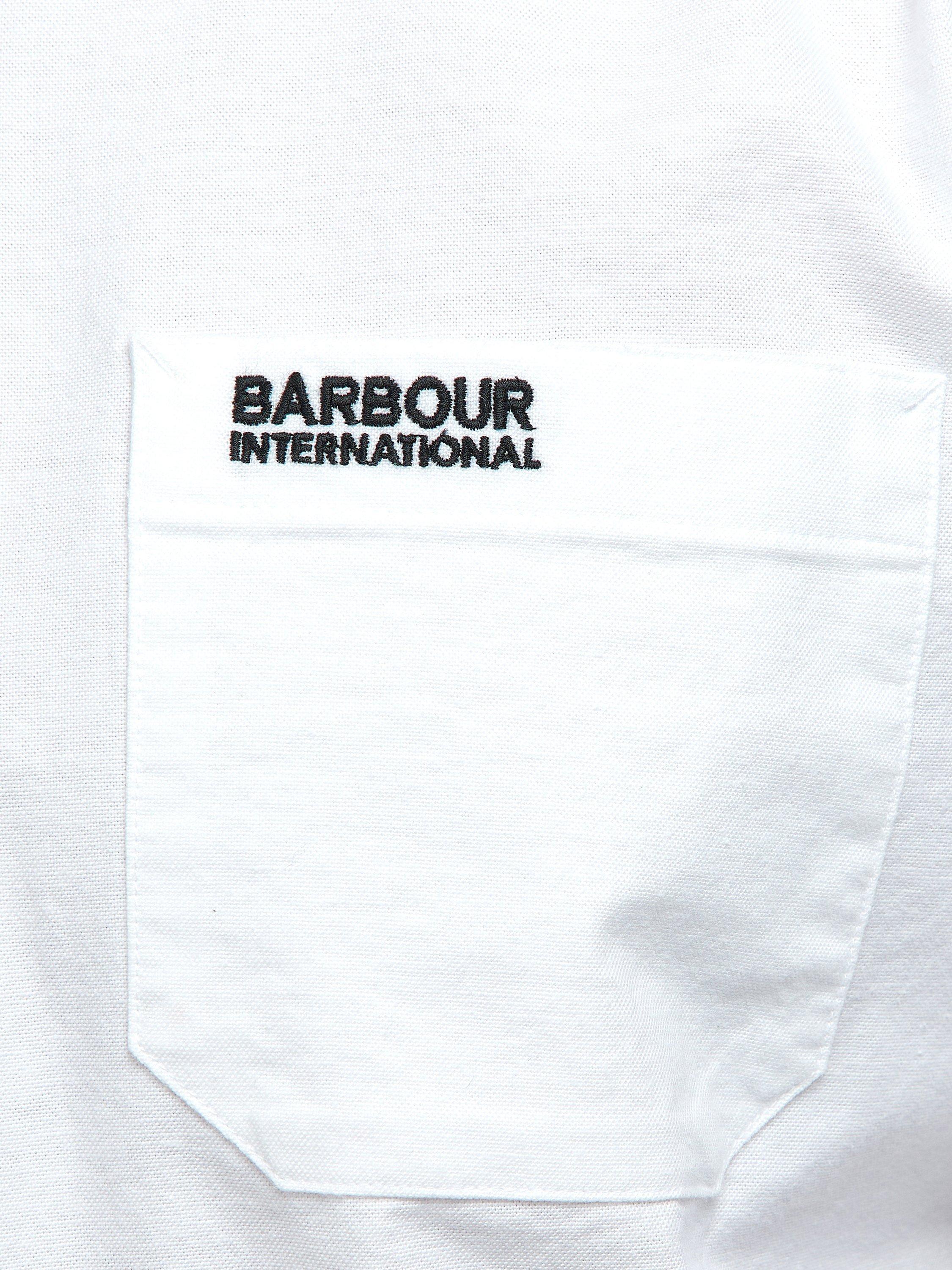 Product image 7 of 11, which shows Barbour International Kinetic Cotton Regular Fit Shirt, White, 5XL