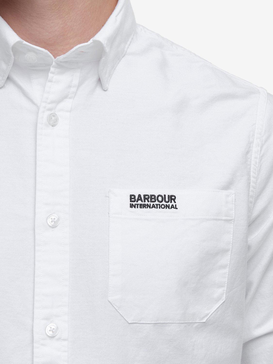 Product image 10 of 11, which shows Barbour International Kinetic Cotton Regular Fit Shirt, White, 5XL