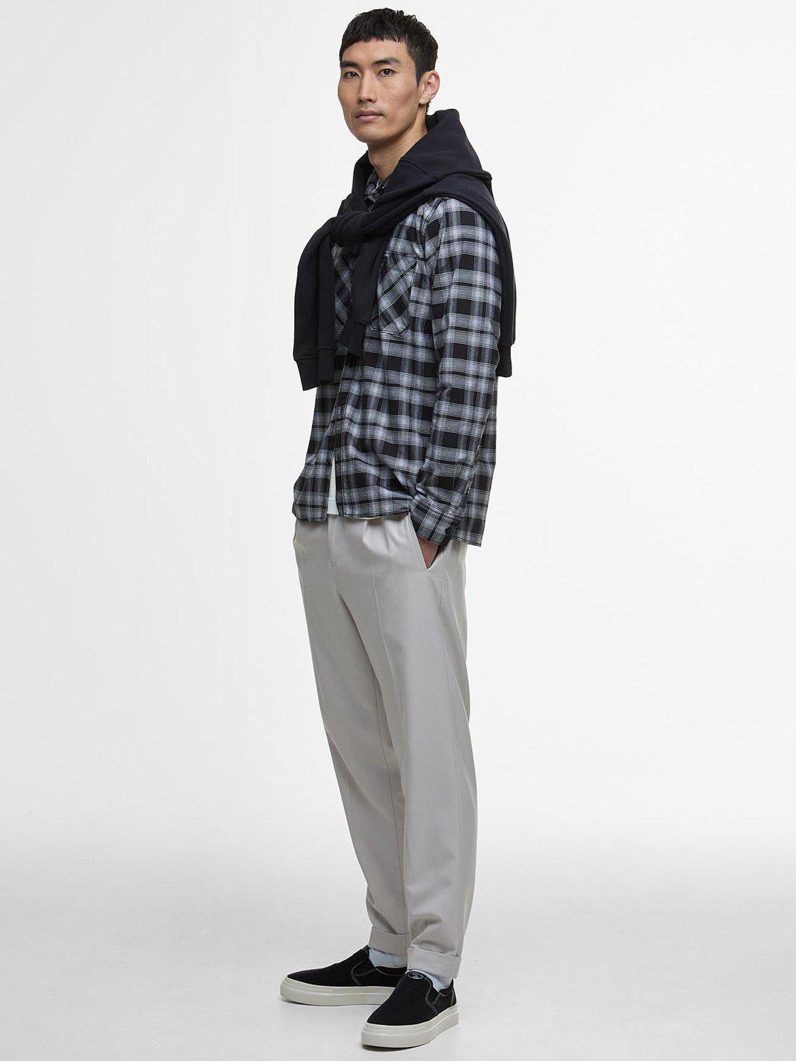 Product image 3 of 7, which shows Barbour International Dexter Checked Shirt, Black, L