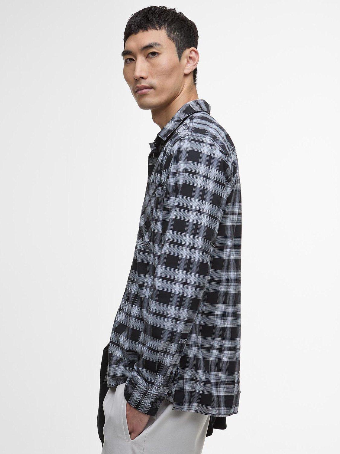 Product image 6 of 7, which shows Barbour International Dexter Checked Shirt, Black, L