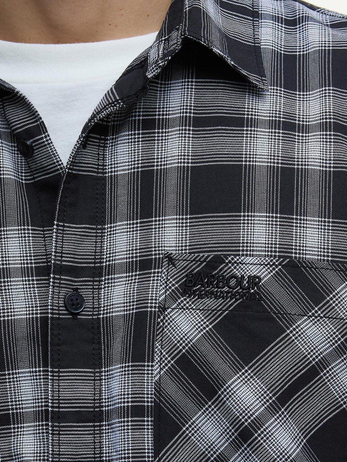 Product image 7 of 7, which shows Barbour International Dexter Checked Shirt, Black, L