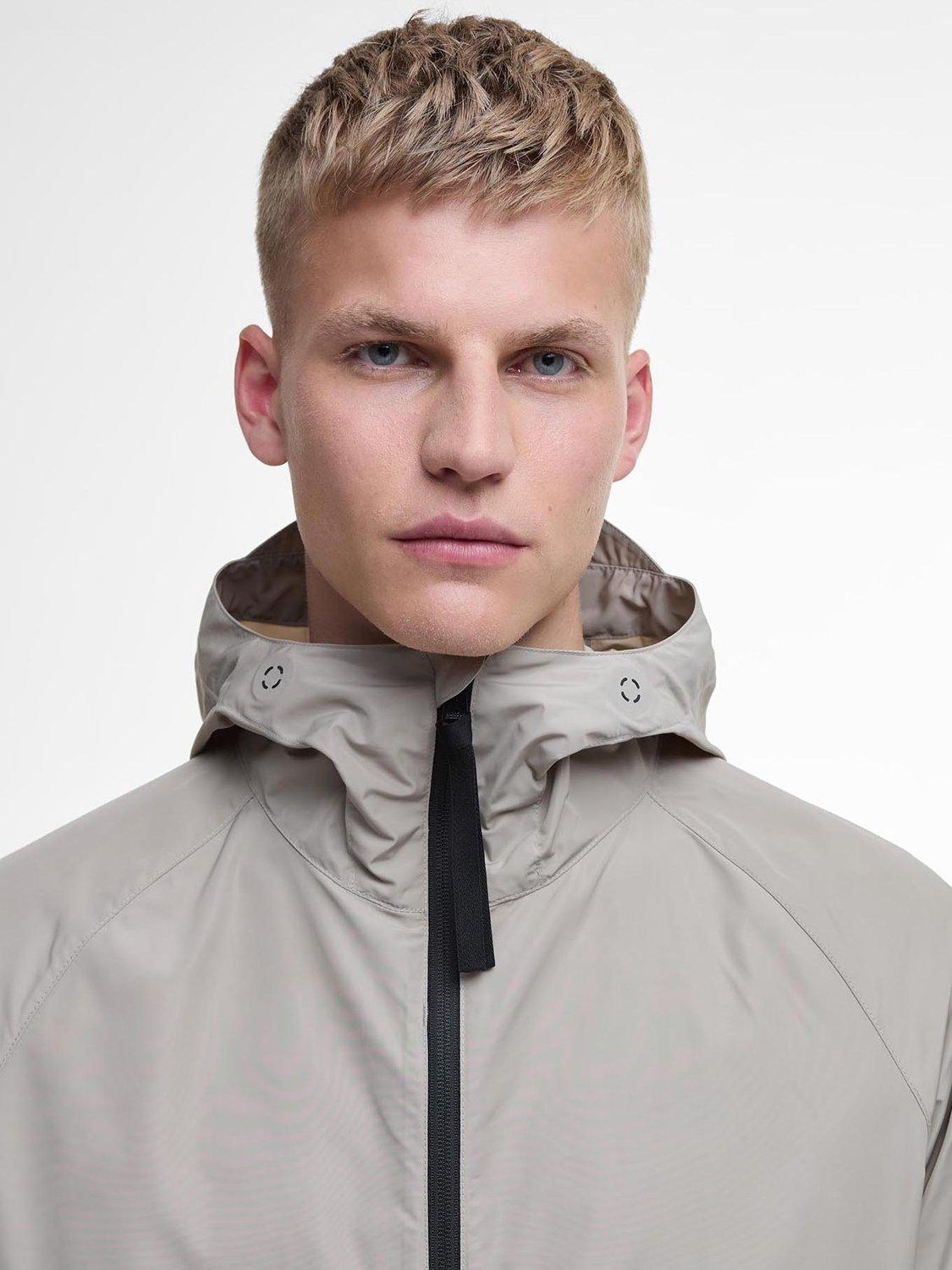 Product image 5 of 7, which shows Barbour International Porter Showerproof Jacket, Concrete, L