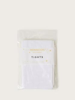 Monsoon Kids' Tights, White, White