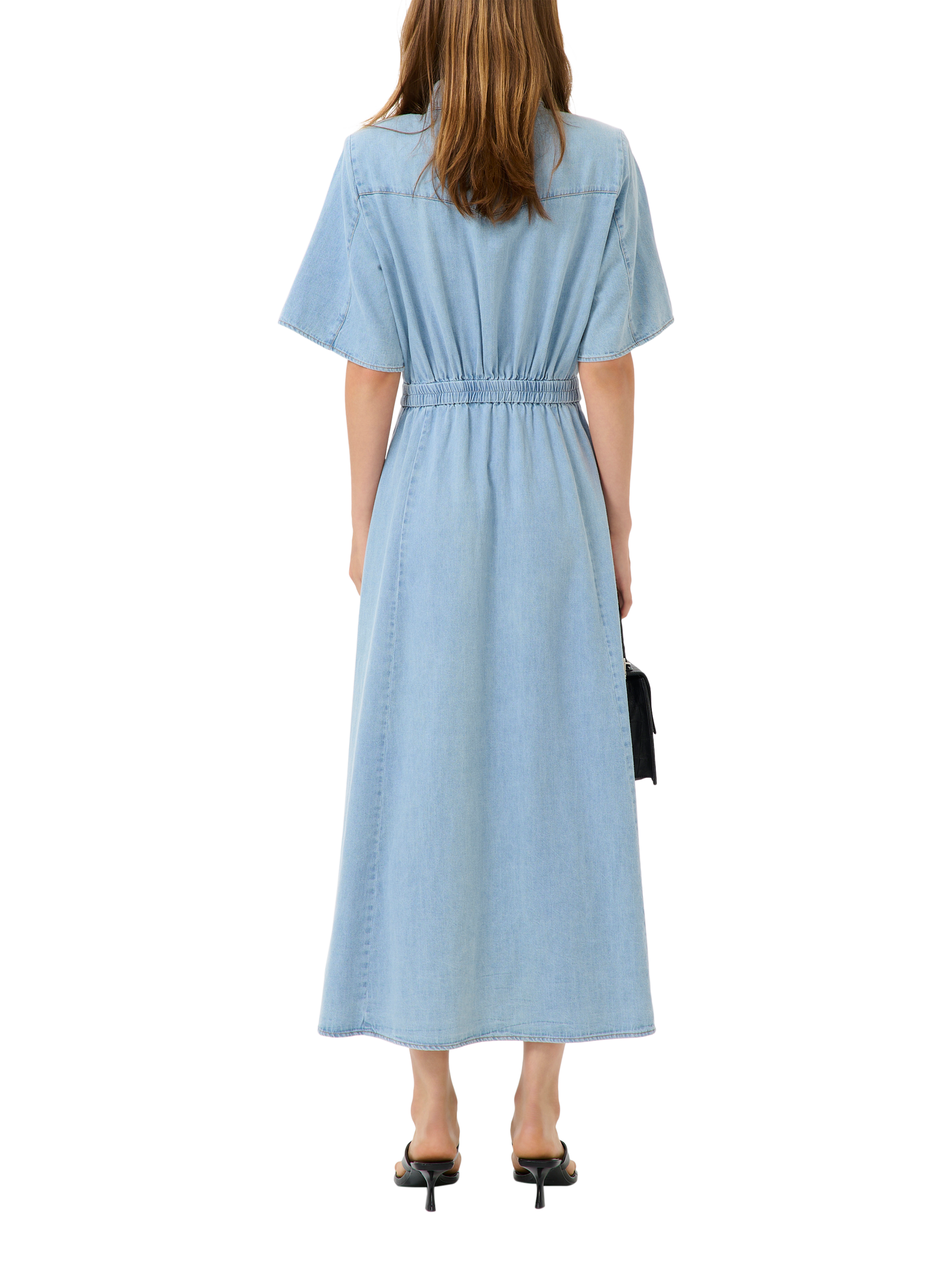 Product image 2 of 6, which shows Gestuz GZsauda Cotton Long Shirt Dress, Light Blue, 8