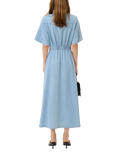 Gestuz GZsauda Cotton Long Shirt Dress, Light Blue