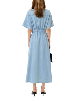 Gestuz GZsauda Cotton Long Shirt Dress, Light Blue - view 2, Light Blue