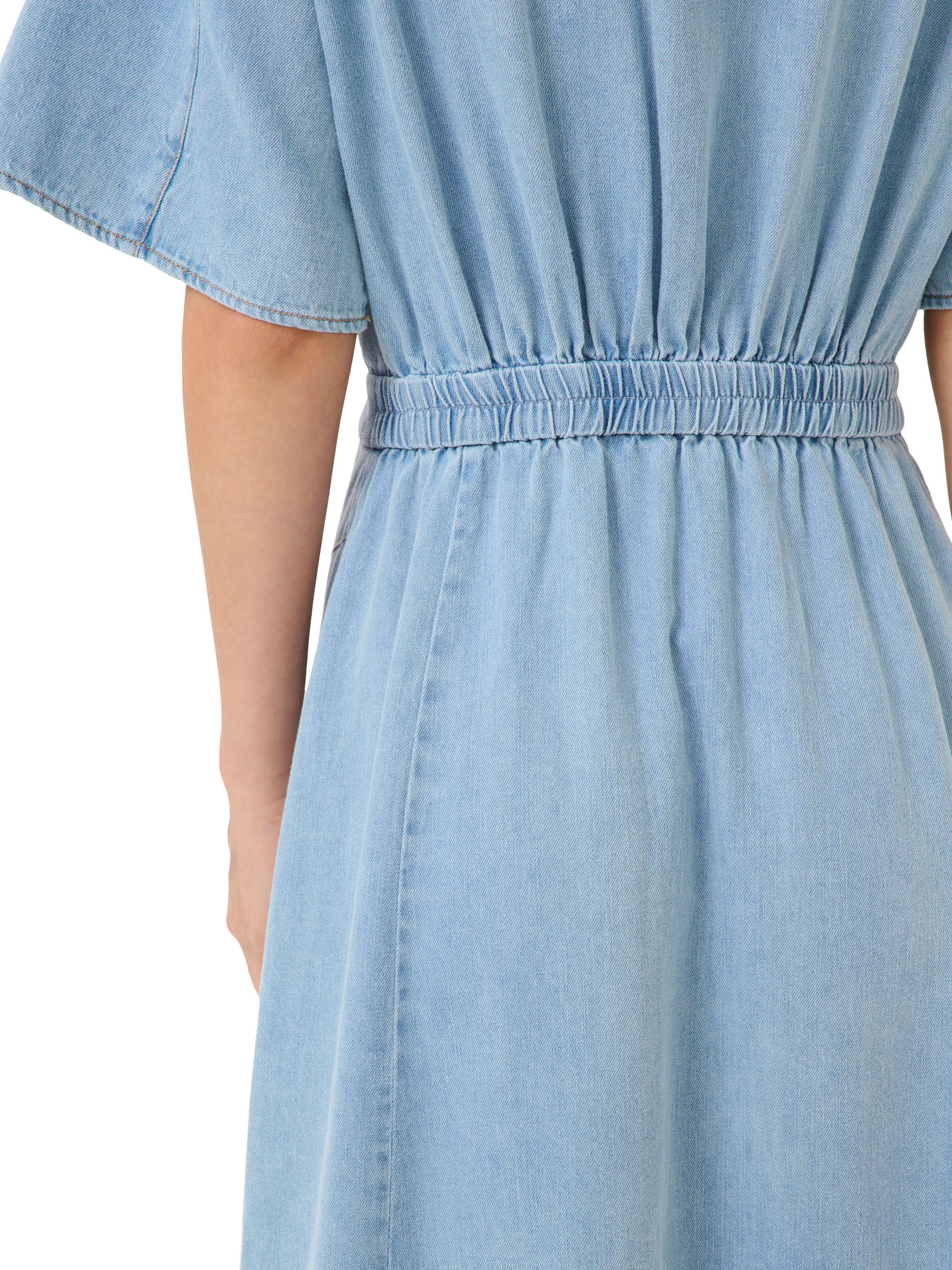 Product image 4 of 6, which shows Gestuz GZsauda Cotton Long Shirt Dress, Light Blue, 8
