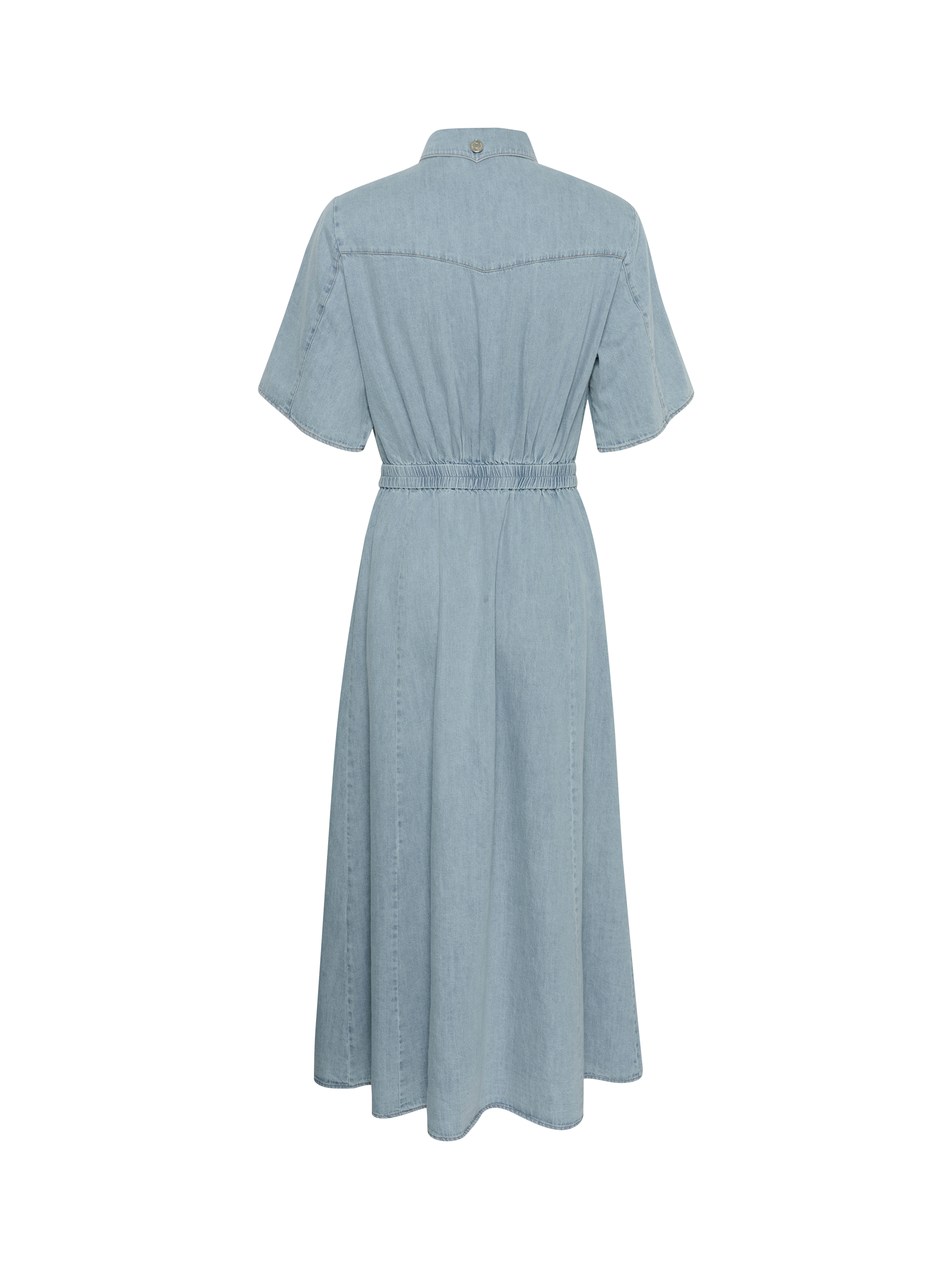 Product image 6 of 6, which shows Gestuz GZsauda Cotton Long Shirt Dress, Light Blue, 8