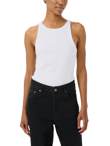 Gestuz GZdrew Cotton Blend Tank Top, Bright White
