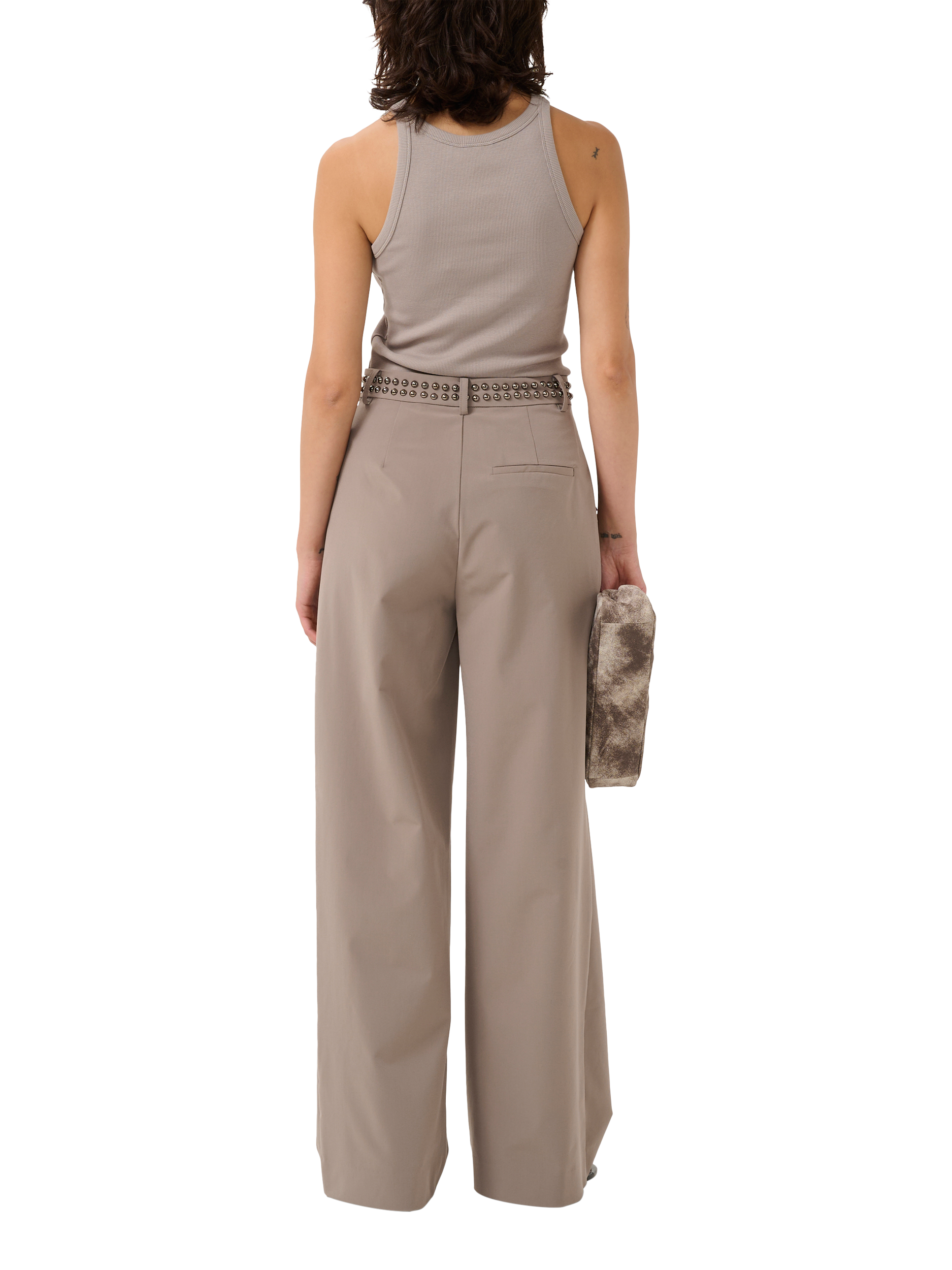 Product image 2 of 6, which shows Gestuz GZdrew Cotton Blend Tank Top, Rock Ridge, XXS