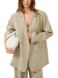 Gestuz GZizza Linen Blend Blazer, Silver Sage