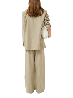 Gestuz GZizza Linen Blend Blazer, Silver Sage - view 2, Silver Sage