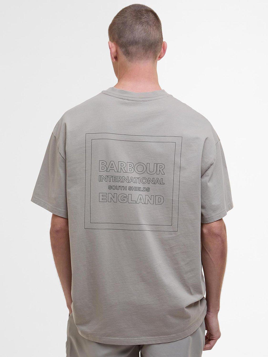 Product image 2 of 6, which shows Barbour International Micro Block Graphic T-Shirt, Concrete, S