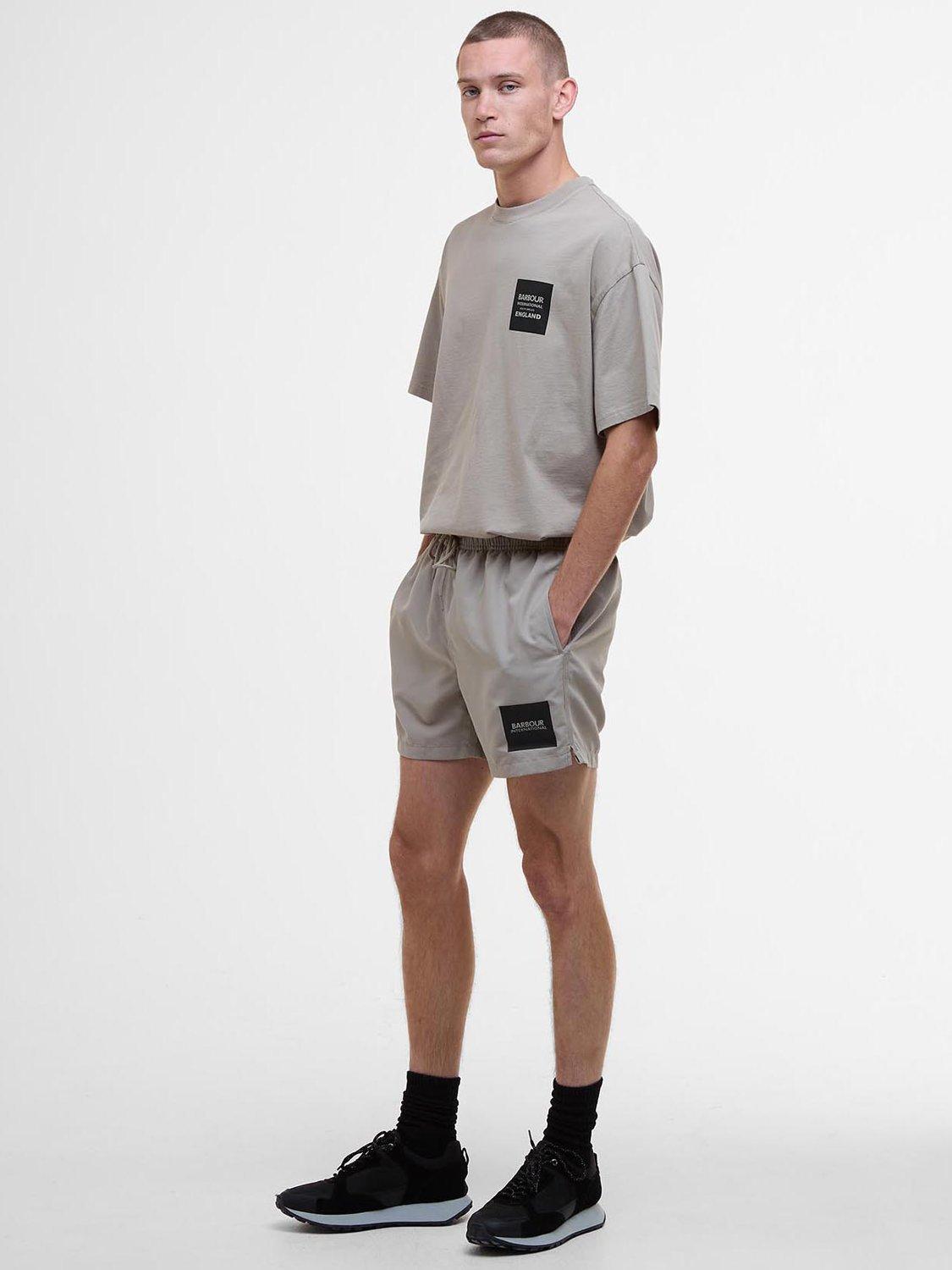 Product image 3 of 6, which shows Barbour International Micro Block Graphic T-Shirt, Concrete, S