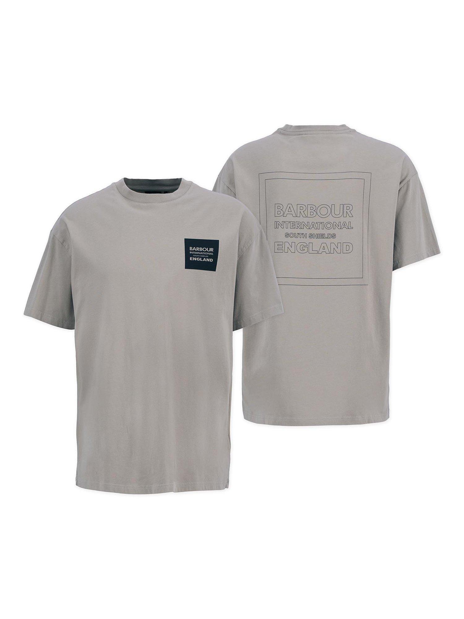 Product image 4 of 6, which shows Barbour International Micro Block Graphic T-Shirt, Concrete, S