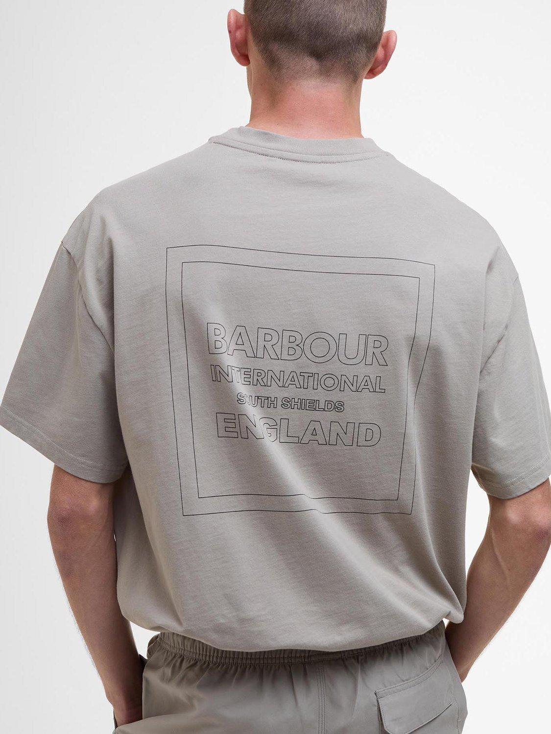 Product image 6 of 6, which shows Barbour International Micro Block Graphic T-Shirt, Concrete, S