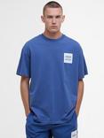 Barbour International Micro Block Graphic T-Shirt, North Sea Blue