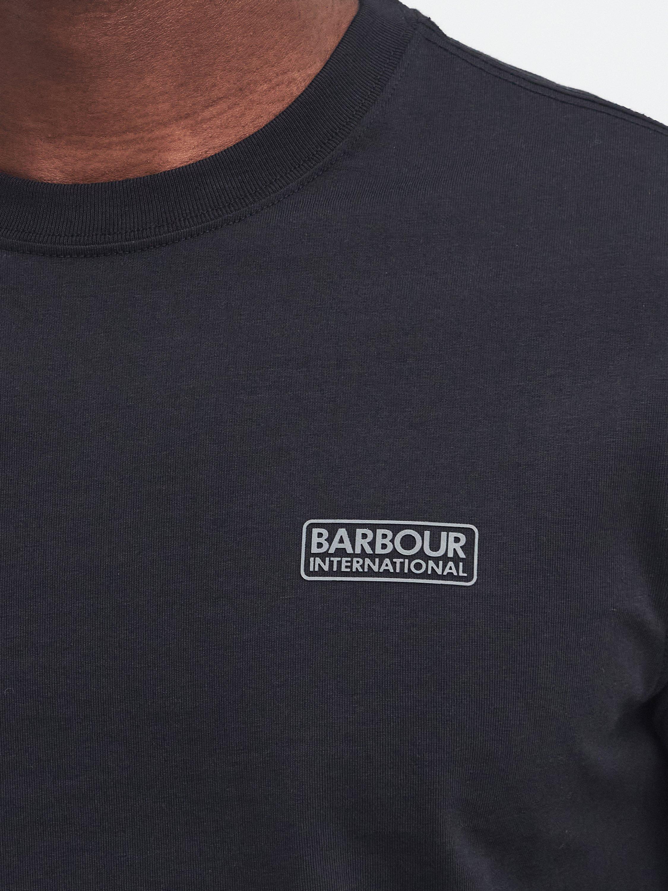 Product image 6 of 6, which shows Barbour International Small Logo T-Shirt, Black/Pewter, L
