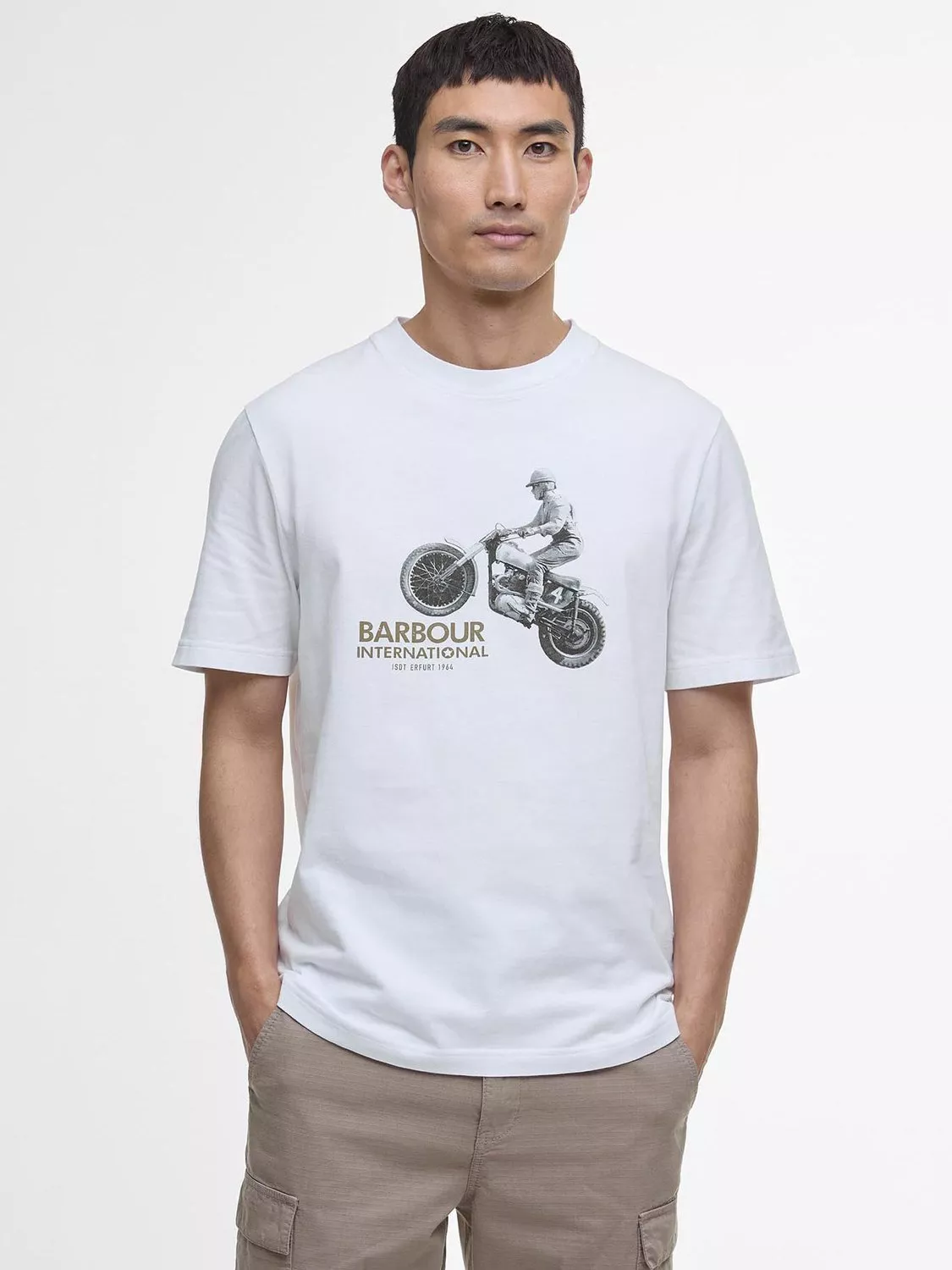 Barbour International Jump Graphic T-Shirt, Whisper White