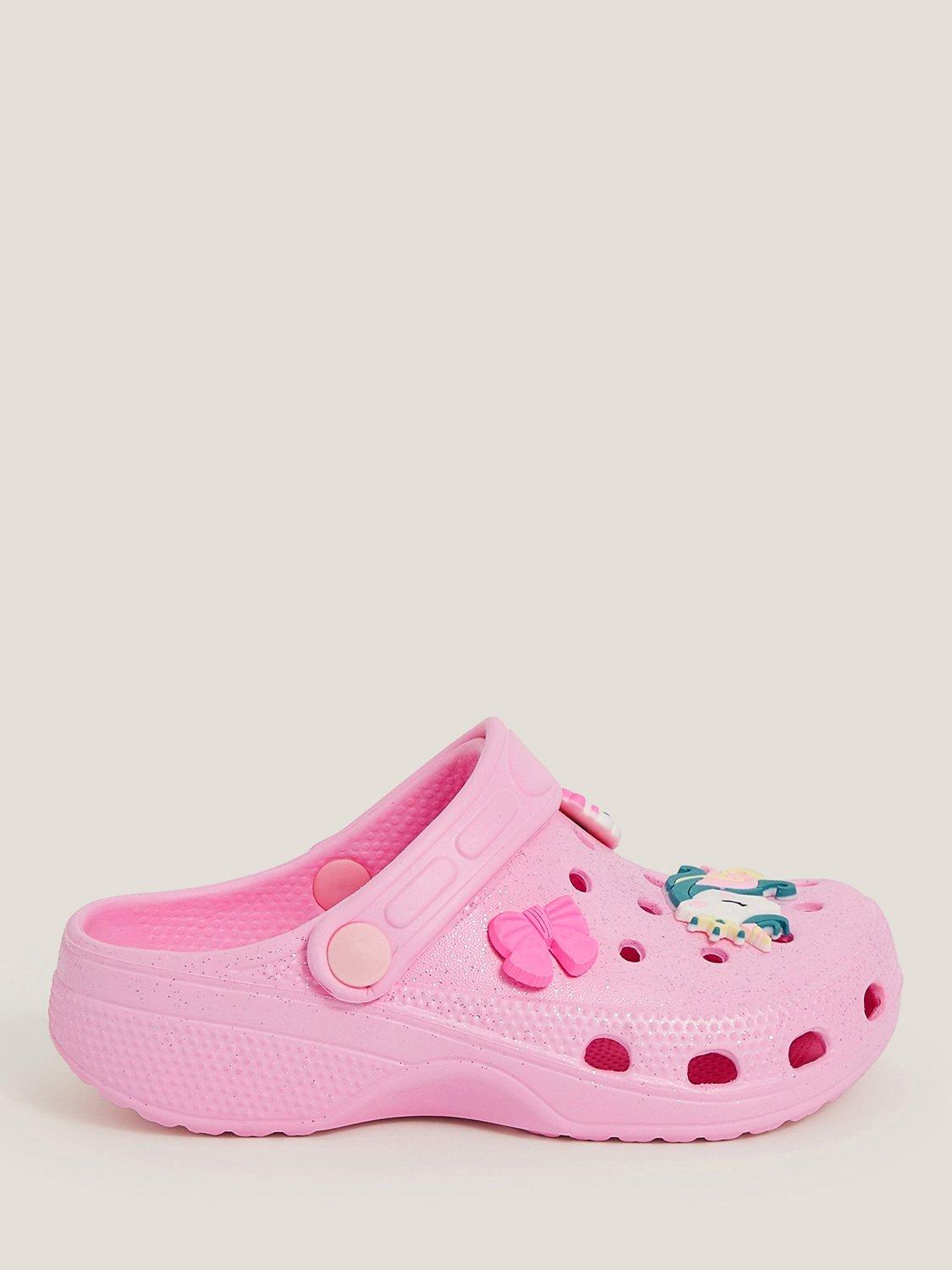 Product image 1 of 3, which shows Monsoon Kids' Unicorn Clogs, Pink, 7 Jnr