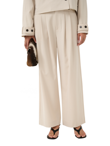 Gestuz GZedina High-Waisted Trousers, Ancient Scroll, Ancient Scroll