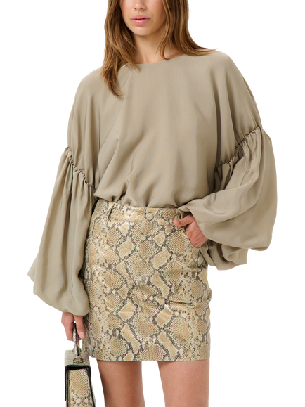 Gestuz GZmalloon Blouse, Silver Sage, Silver Sage