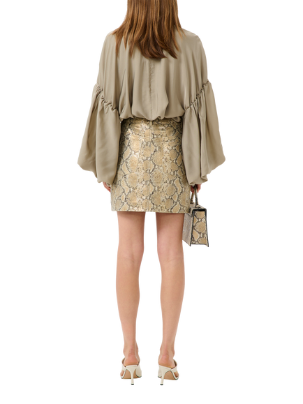 Gestuz GZmalloon Blouse, Silver Sage - view 2, Silver Sage