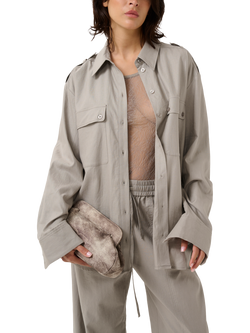 Gestuz GZliane Linen Shirt, Rock Ridge, Rock Ridge