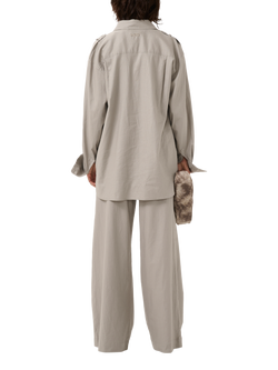 Gestuz GZliane Linen Shirt, Rock Ridge - view 2, Rock Ridge