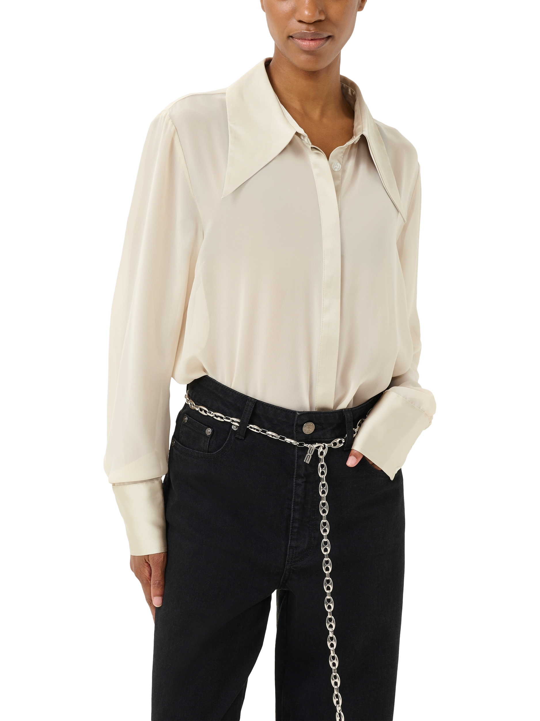 Product image 1 of 6, which shows Gestuz ChiffaGZ Shirt, Beige, 8