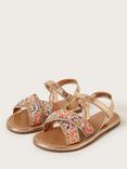 Monsoon Kids' Bright Beaded Sandals, Multi