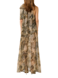 Gestuz GZsanka Halterneck Snake Print Maxi Dress, Gold/Brown