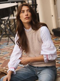 NRBY Morgan Moss Stitch Tank Top - view 2, Oatmeal