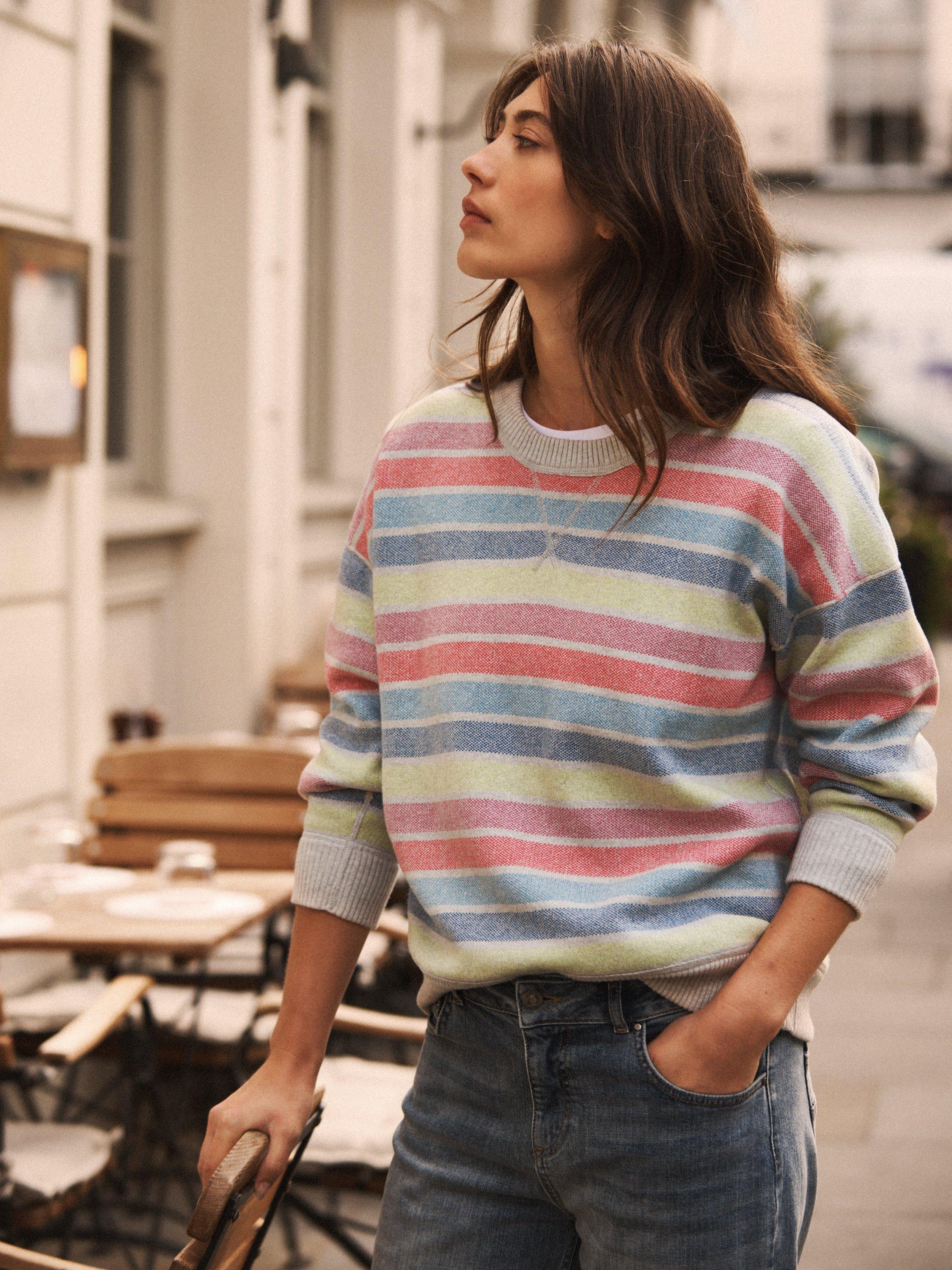 Product image 1 of 11, which shows NRBY JoJo Reversible Jumper, Multi, One Size