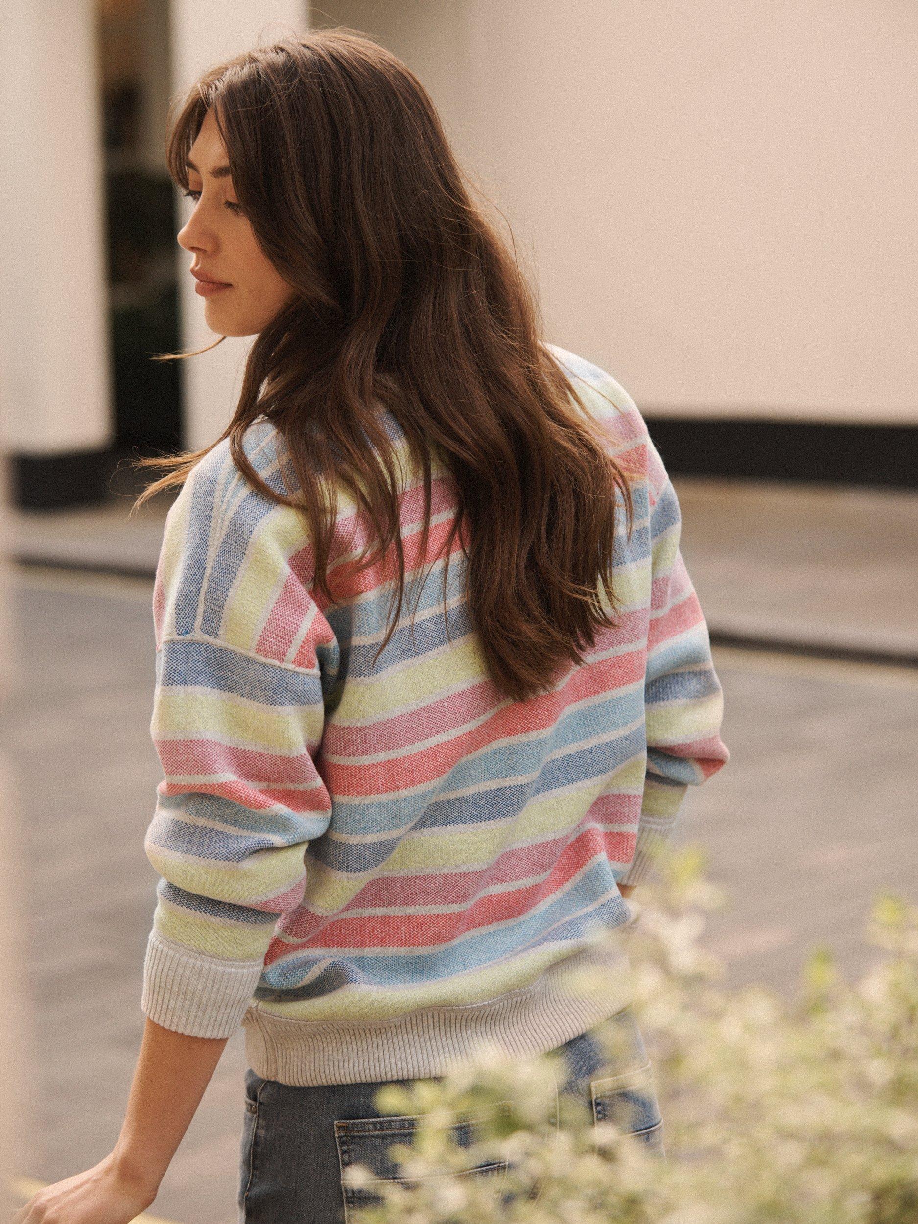 Product image 4 of 11, which shows NRBY JoJo Reversible Jumper, Multi, One Size