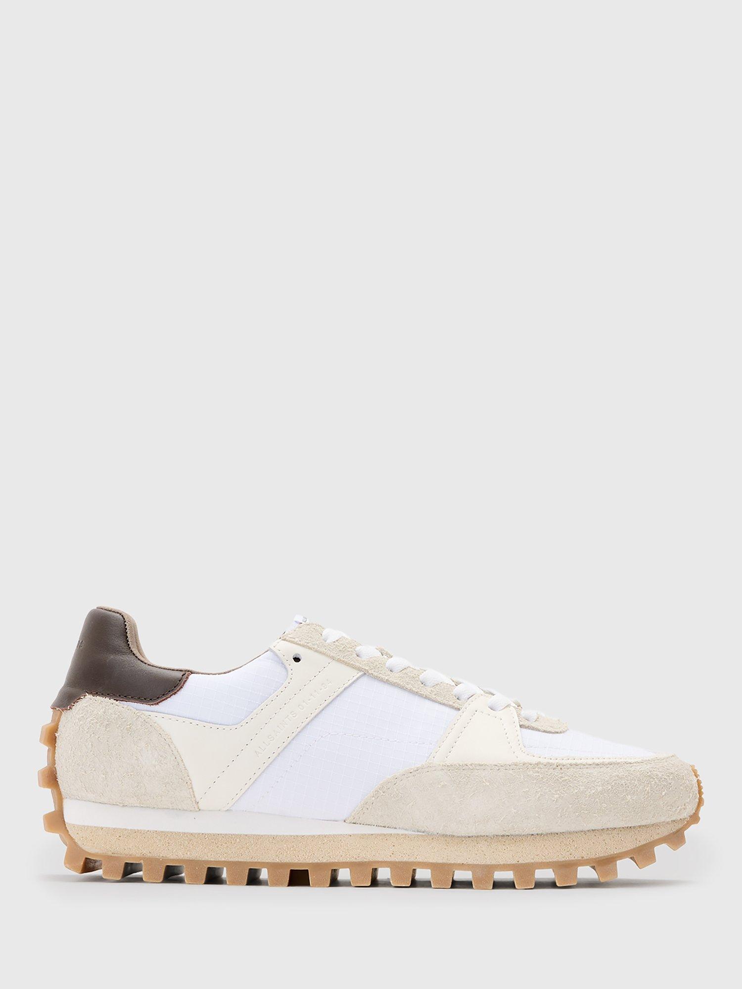Product image 1 of 6, which shows AllSaints Viggo Low Top Runner Trainers, Chalk White, EU41